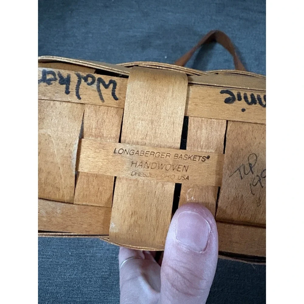 Vintage Longaberger Small Hanging‎ Wall Basket Curated Vignette